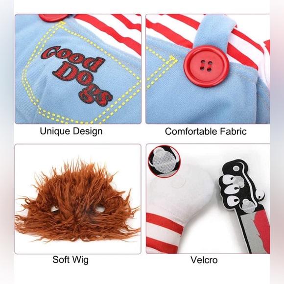 5/25$ ✨ Murderer Pet Costum 🔪🩸🐈🐕 NWT - Picture 2 of 4